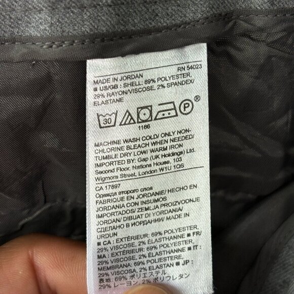 Banana Republic Women's Logan Gray Crop Ruffle Hem Trouser Pants Size 6 - Picture 8 of 15